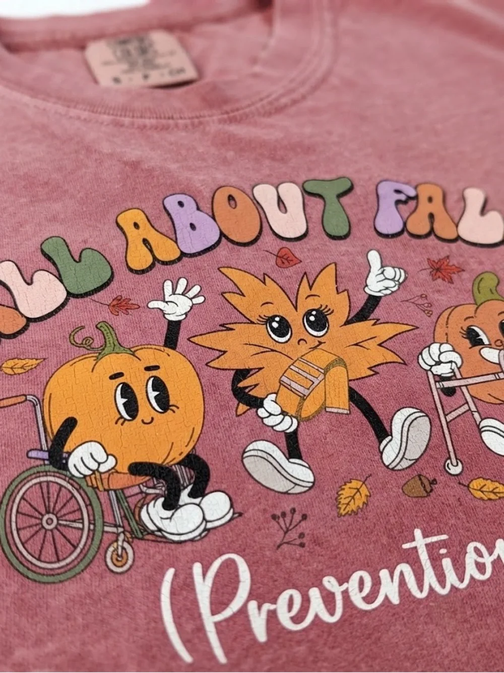 Comfort Colors Blossom Rose 'All About Fall' Graphic Short Sleeve Tee